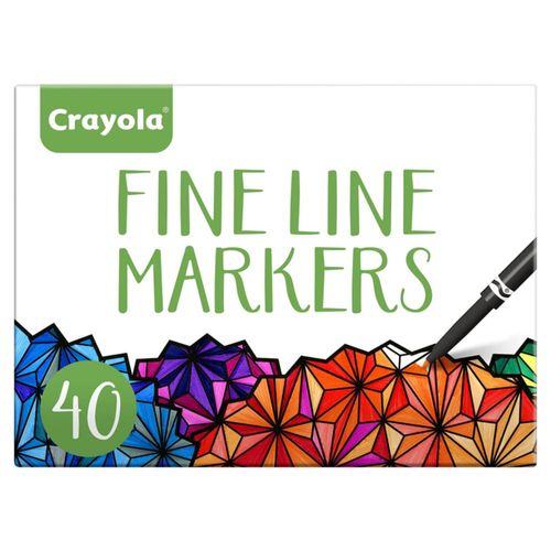 Rotuladores Crayola Fine Line 40 unidades para libros de colorear para adultos