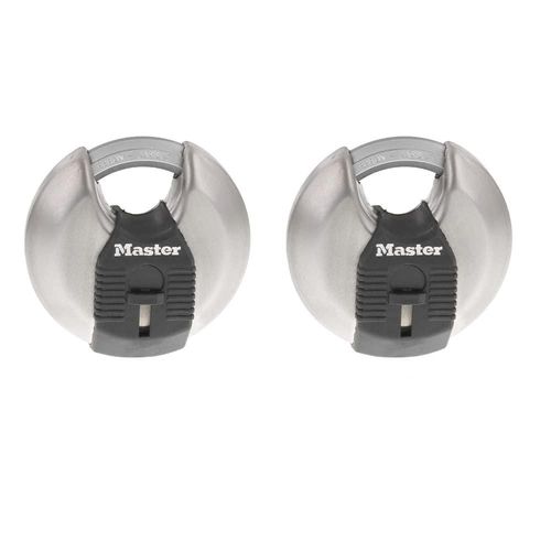 Candado Discus Master Lock M40XTCCSEN de acero con llave similar 2 unidades