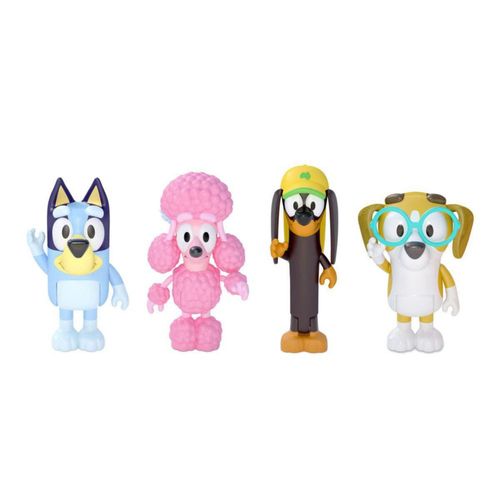 Juego de figuras Bluey Friends con Bluey Snickers Honey y Coco