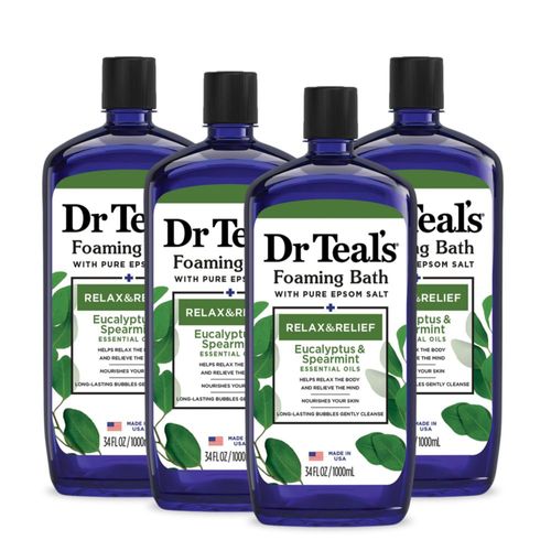 Baño espumoso Dr. Teal's Relax & Relief Eucalyptus 1 litro (x4)