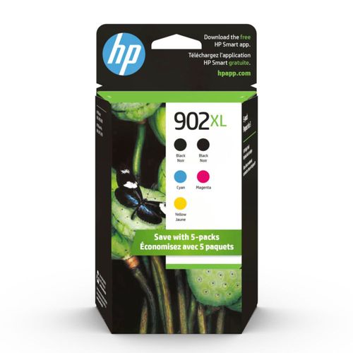 Cartuchos de tinta HP 902XL negro cian magenta y amarillo (paquete de 5)