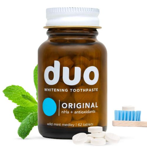 Dúo de pasta de dientes con nano-hidroxiapatita blanqueadoras 62 tabletas