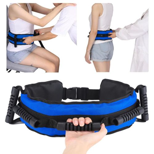 Cinturón de transferencia Jacobable Gait Belt con 7 asas acolchadas color azul
