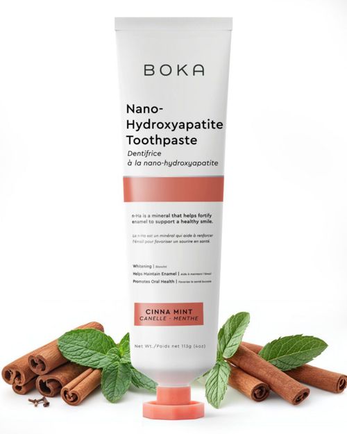 Pasta de dientes Boka Nano Hidroxiapatita sin flúor 120 ml canela y menta