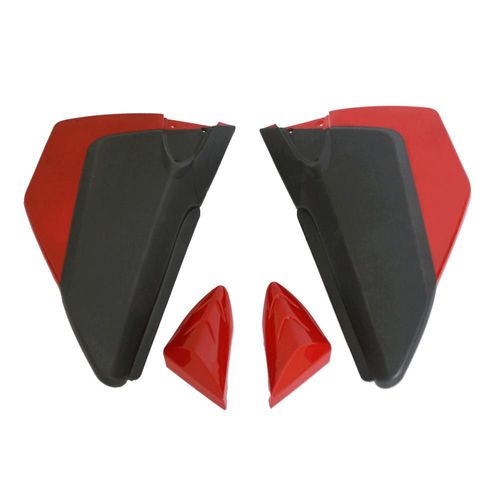 Tapa lateral derecha izquierda rojo/negro set italika ft 125 sport (12-15)