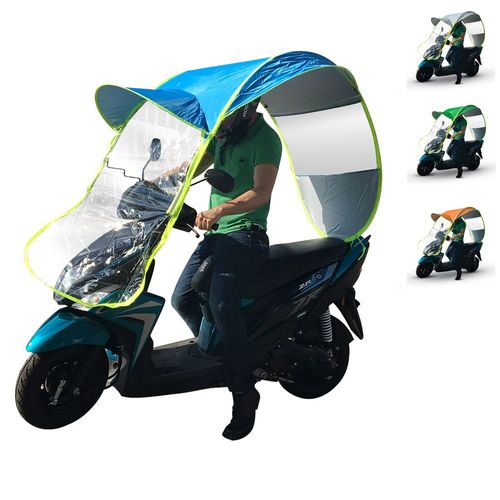 Toldo cubresol azul motoneta azul