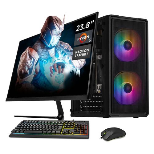 Xtreme pc radeon vega 7 ryzen 5 32gb 1tb monitor 23.8 black