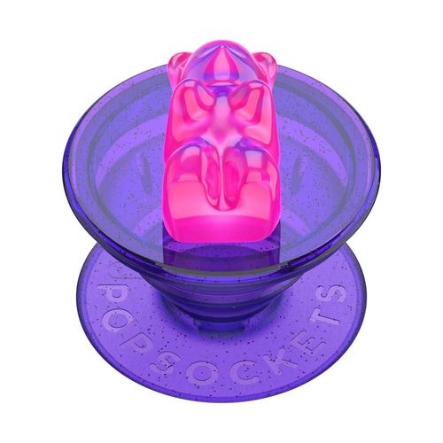 Phone Grip PopSockets Gummy Bear color morado con soporte