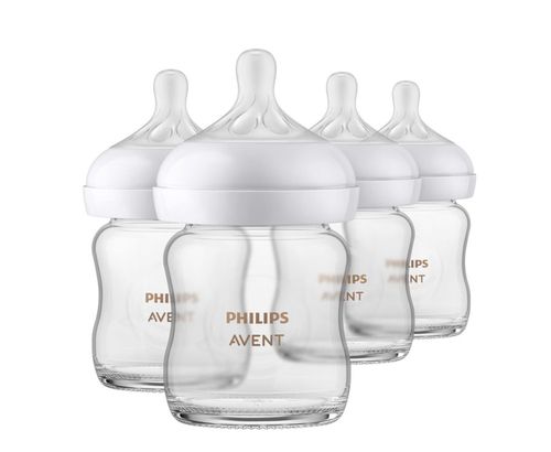 Biberón Philips AVENT Glass Natural de 120 ml paquete de 4