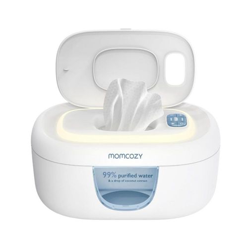 Momcozy Calentador de toallitas húmedas para bebé, 4 Modos de Temperatura - dispensador de toallitas de gran capacidad – Azul
