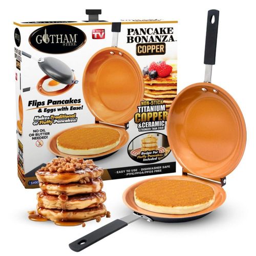 Sartén de acero Gotham de doble cara para hacer tortitas cerámica antiadherente