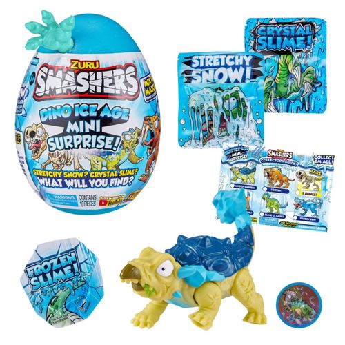 Toy ZURU SMASHERS Dino Ice Age Ankylosaurus con limo y huevo