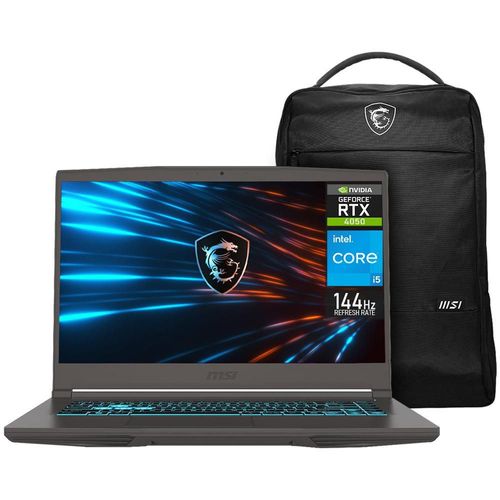 Laptop gamer msi thin 15 b13ve rtx 4050 ci5 16gb 1.4tb + mochila