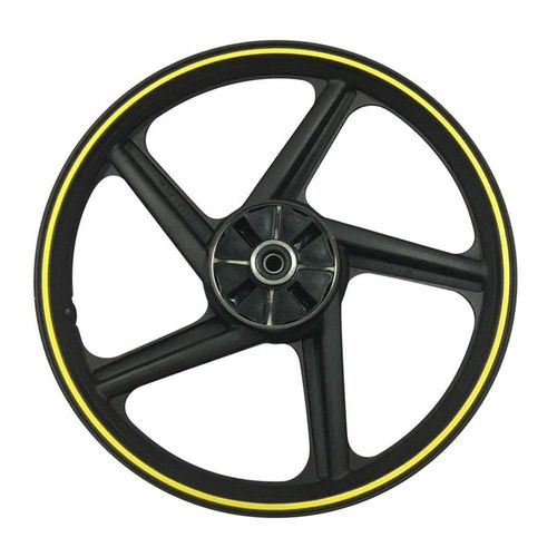 Rin trasero 18 negro amarillo italika ft 150s (15-16), ft 150 ts (16-19)