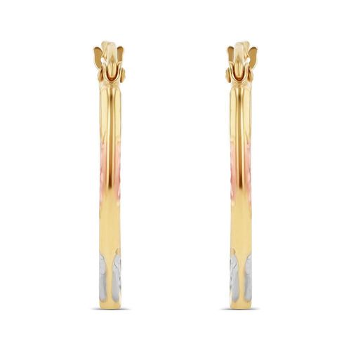 ARRACADAS OVALADAS DE ORO FLORENTINO 10K (12X17 MM APROX.)