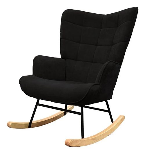 Mecedora Sillón Moderno Cómodo Color Negro