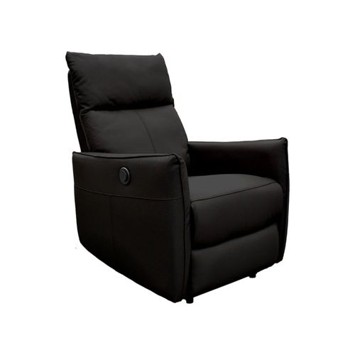 Sillón Reclinable para Adultos, Reposet Piel, Sistema Eléctrico Dorian Color Negro