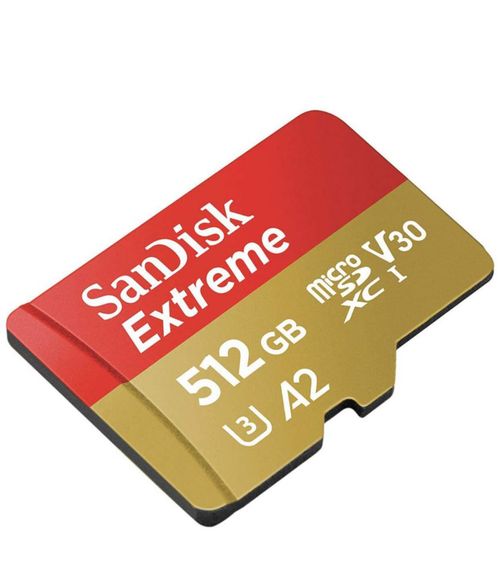 Tarjeta de memoria SanDisk Extreme microSDXC 512GB UHS-I V30 A2