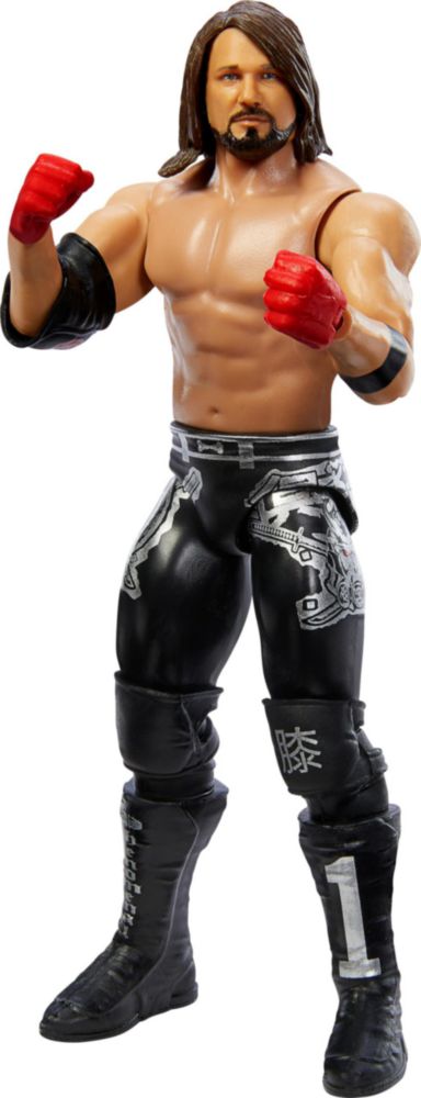 Figura de acción Mattel WWE AJ Styles coleccionable de 15 cm con 10 puntos