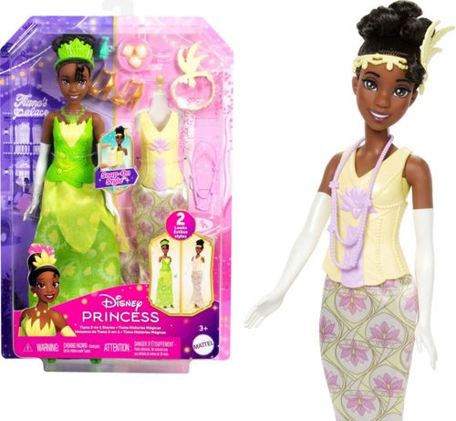 Muñeca de moda Mattel Disney Princess Tiana con 9 accesorios