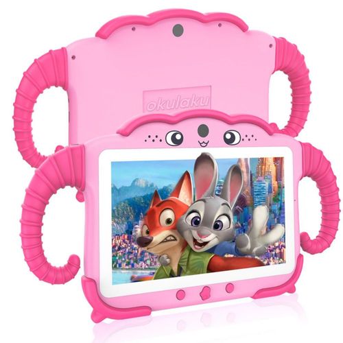 Tableta para niños Okulaku ZIDS701 de 7 pulgadas 2 GB de RAM 32 GB de ROM rosa
