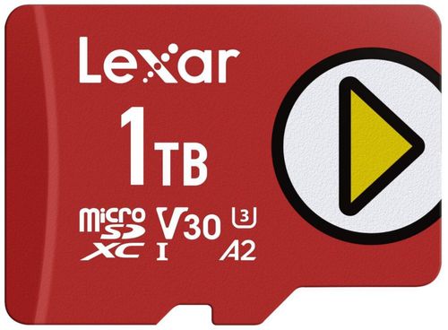 Tarjeta micro SD Lexar de 1 TB Play UHS-I C10 U3 V30 A2 Full HD 4K
