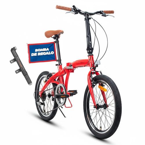 Bicicleta plegable rodada 20 origami 1.1 color rojo turbo