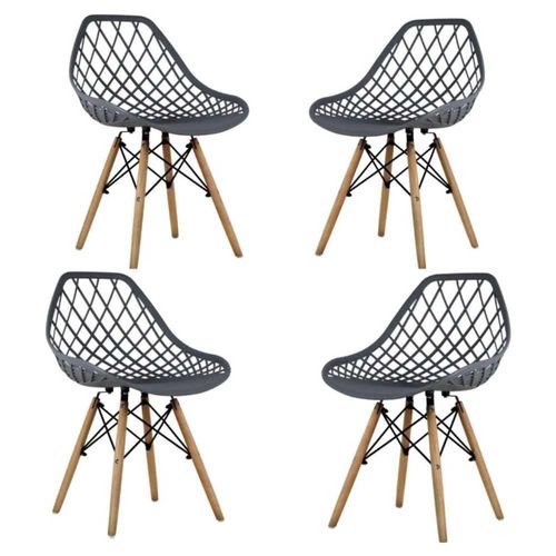Set de 4 Sillas de Comedor Hogar Eames Vento Grises