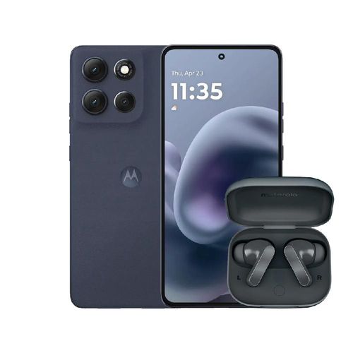 Combo Motorola Moto G86 8GB 256GB Azul + MotoBuds BASS
