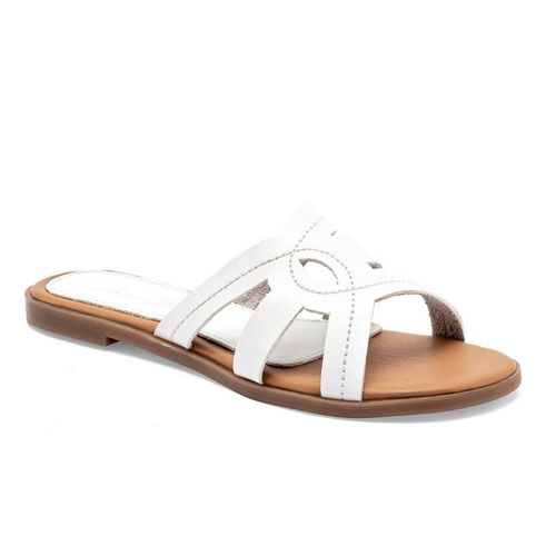 Been Class sandalia piso para mujer blanco cod 142003-E