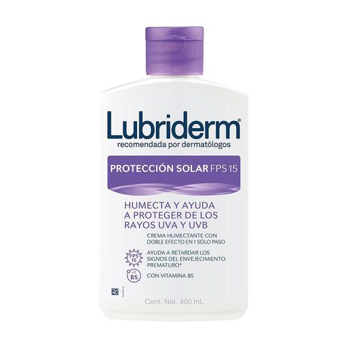 Crema Fps 15 400ML hidratación y cuidado de la piel, textura ligera de rápida absorción