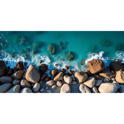 Cuadro Decorativo Impreso Paisaje 70x100cm Rocas y Mar