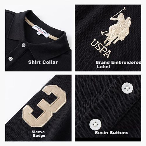 Playera U.S. Polo Assn. Cuello Camisa Manga Larga Para Hombre