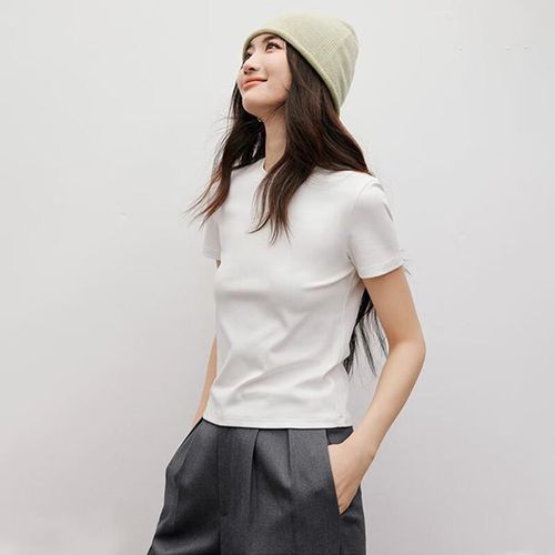 Playera Bieyu Manga Corta Blanca Para Mujer