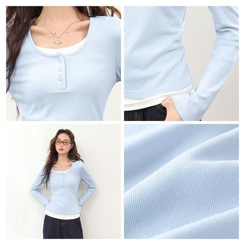 Playera Manga Larga Mj Color Block Para Mujer