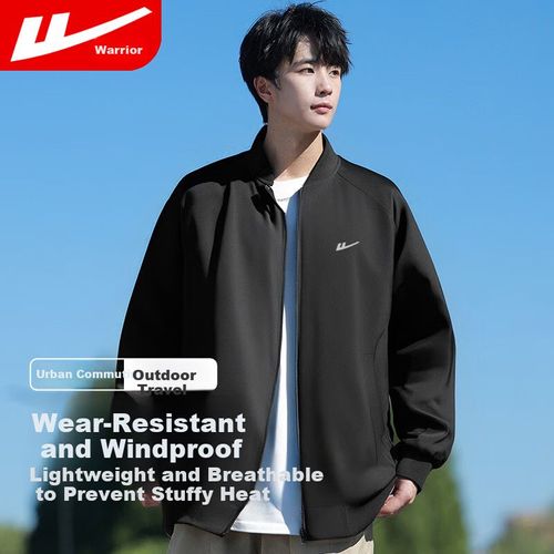 Chamarra Warrior Cortaviento Con Cuello De Pie Para Hombre