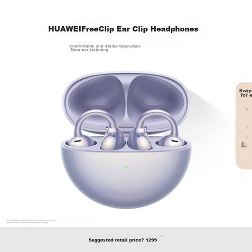 Audífonos Inalámbricos Huawei Freeclip Lila Claro A Prueba De Agua