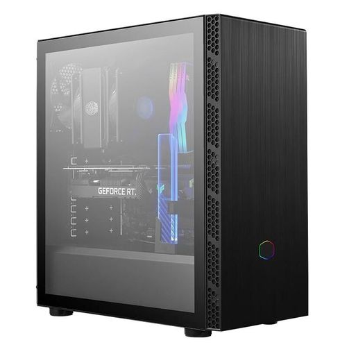 Funda Para Pc Coolermaster Mb600Lv2 Atx Mid-Tower Acero Y Cristal Templado
