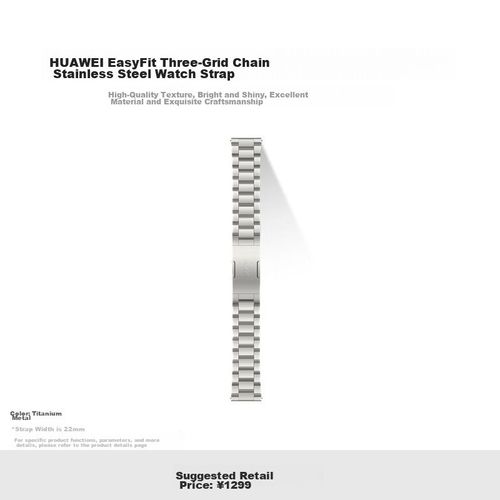 Cadena de metal HUAWEI EasyFit, 22 mm, titanio