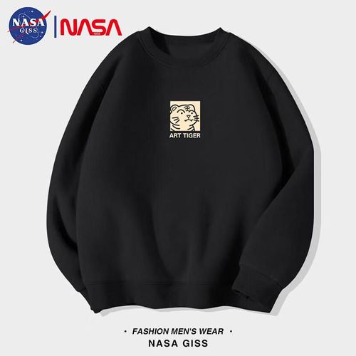 Chamarra Nasa Giss Cuello Redondo Negra Para Hombre