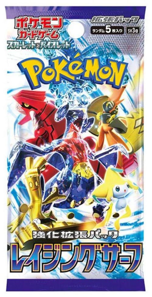 Pokémon (1 paquete) Juego de cartas Pokémon japonés Raging Surf SV3a Paquete de refuerzo (5 cartas por paquete)