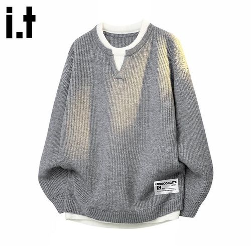 Suéter Chocoolate It Patchwork Gris Para Hombre