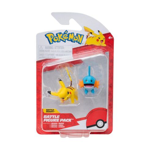 Pack de figuras de batalla Pokémon: Pikachu e Hydropi, 2 figuras detalladas