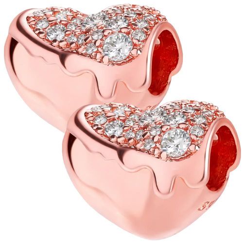 Separador corazón con circonias MXXVK-002 Heart18 Joya de corazón con circonias