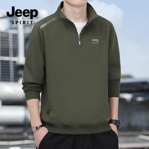Chamarra Jeep Spirit Con Cuello De Pie Verde Ejército Para Hombre