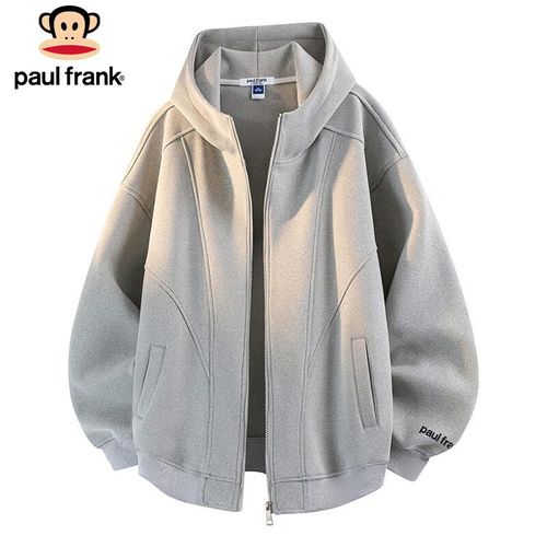 Sudadera Con Capucha Paul Frank Gruesa Gris Jaspeado Para Hombre