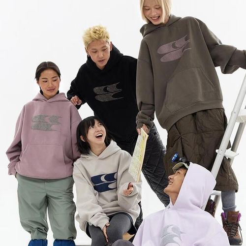 Sudadera Crying Center Forrada Con Forro Polar Negra Para Mujer