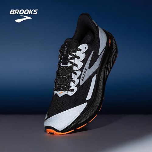 Tenis Brooks Ghost 17 Negro/Naranja Para Hombre