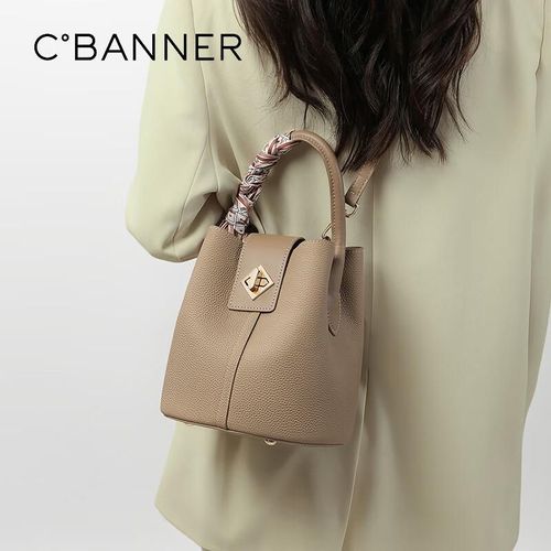 Cartera C.Banner Cuero Genuino Tote Hombro Mujer