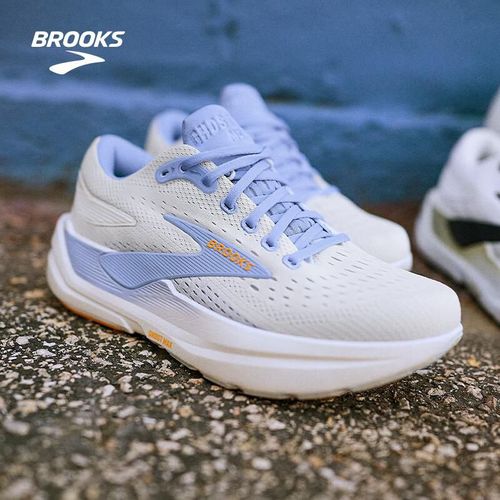Tenis Brooks Ghost Max 3 coco azul garza mandarina para mujer